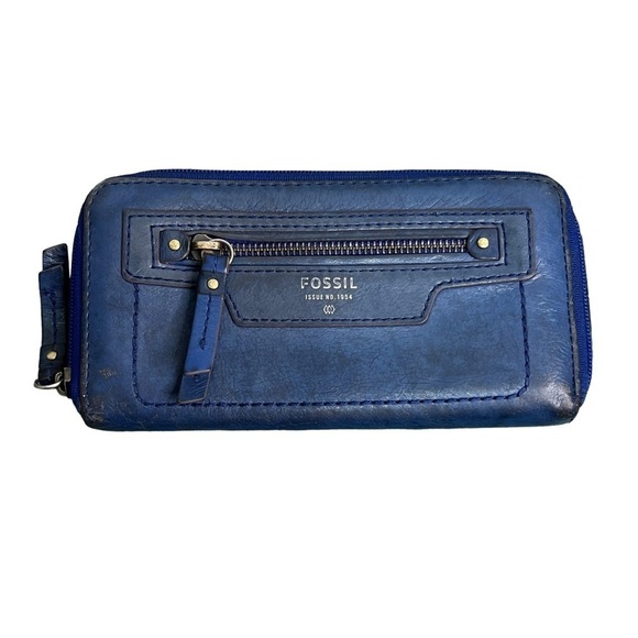 Fossil Leather Stonewash Wallet - Picture 1 of 12